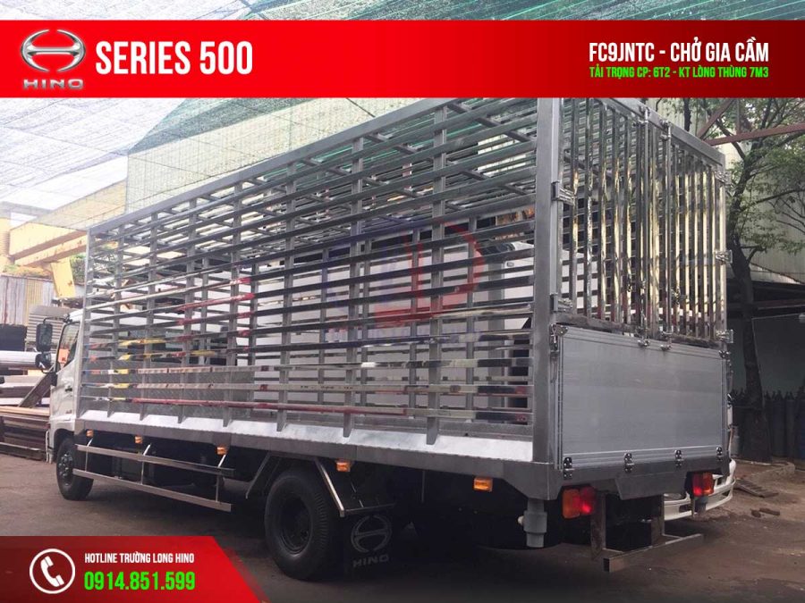 xe tải hino 6 tấn thùng chở gia cầm FC9JNTC