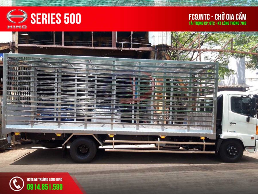 xe tải hino fc 6 tấn thùng chở gia cầm