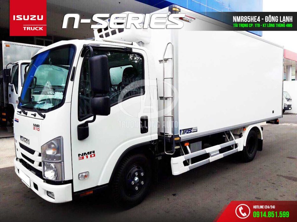 xe tải isuzu 1t9 đầu vuông nmr85he4 thùng đông lạnh