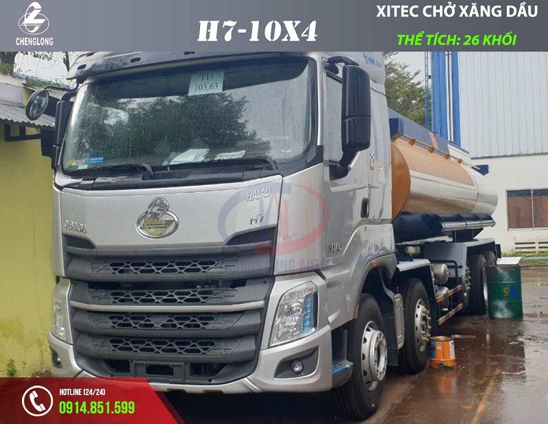 xe bồn chở xăng dầu 26 khối Chenglong H7
