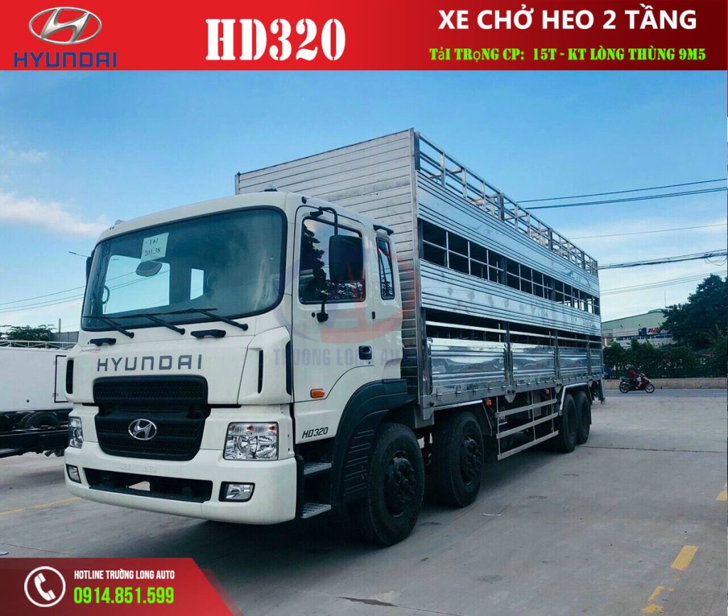 Xe Hyundai HD320 chở heo