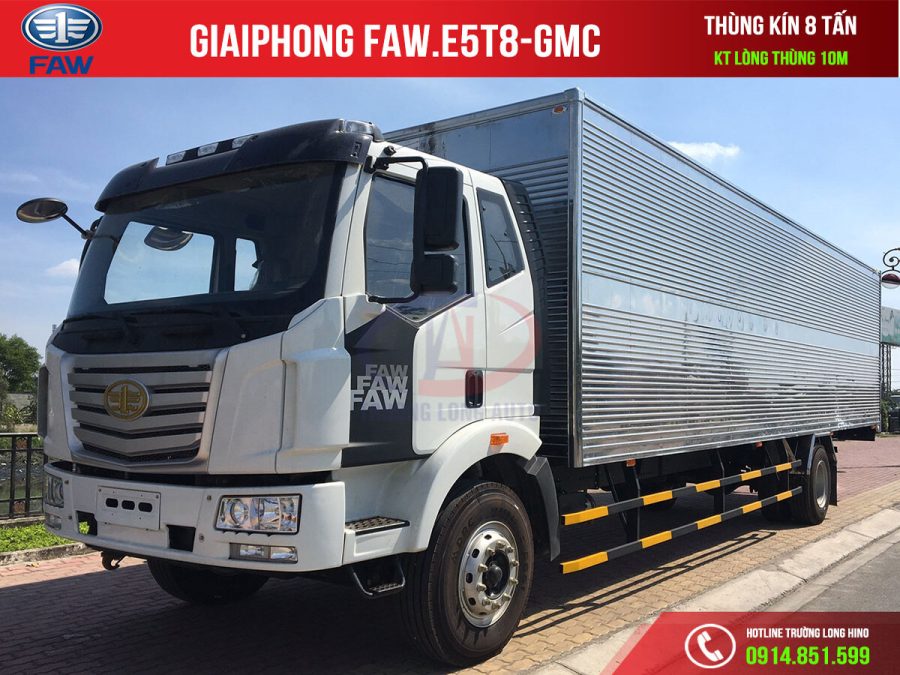 faw 8 tấn thùng kín