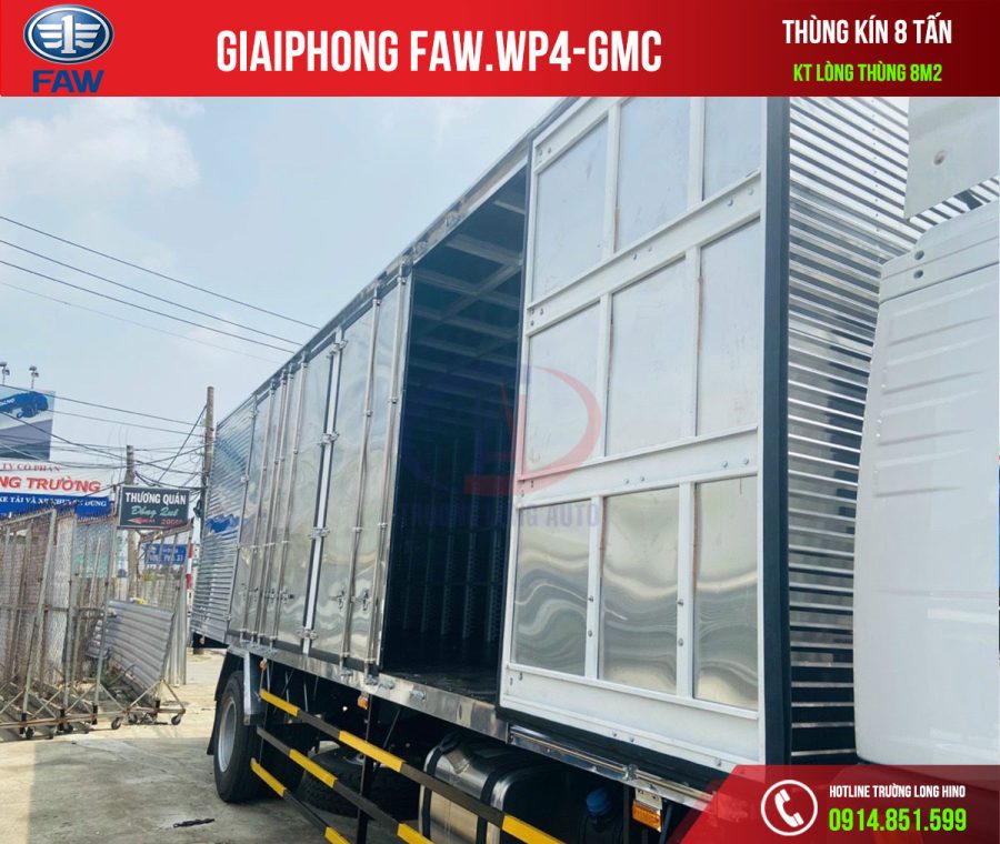 faw wp4 gmc 8 tấn thùng kín