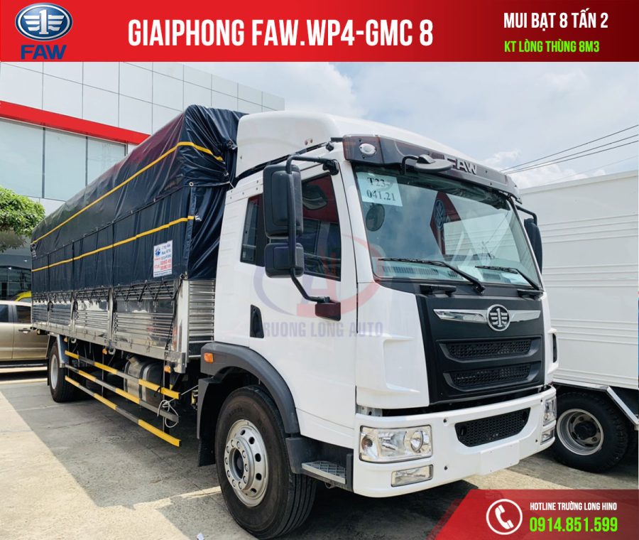 faw wp4 8 tấn thùng mui bạt