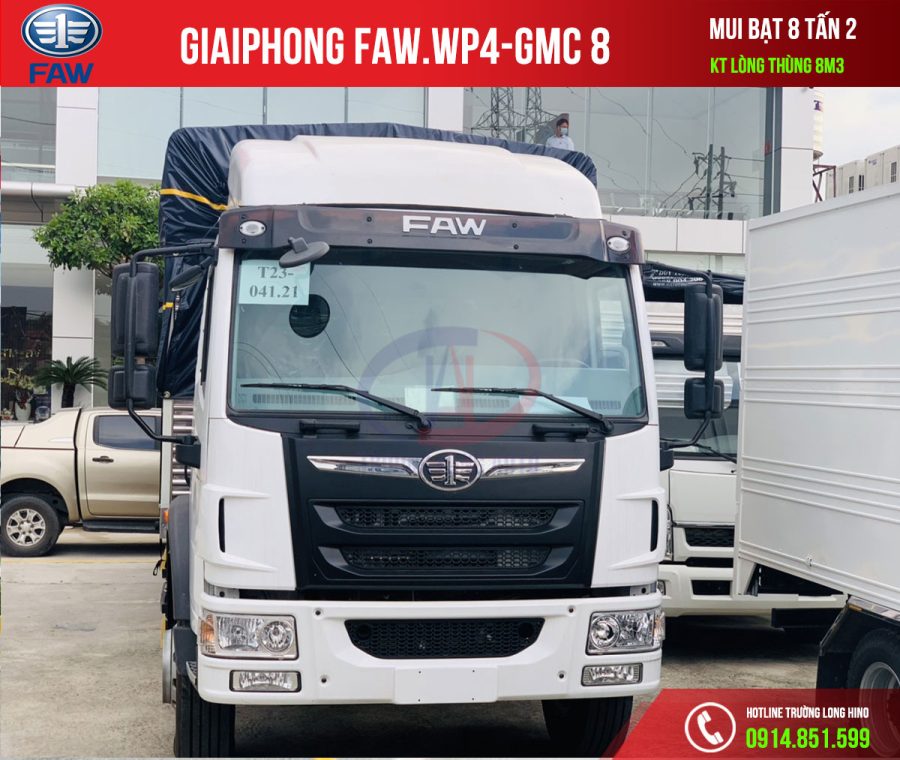 faw wp4 8 tấn thùng mui bạt