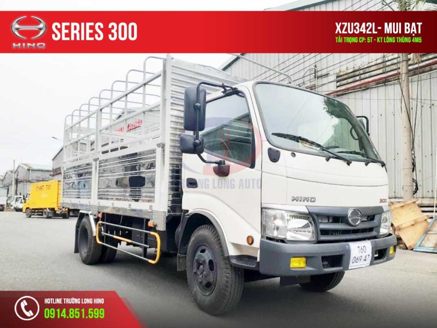 hino 3t5 xzu 342l thùng mui bạt 2