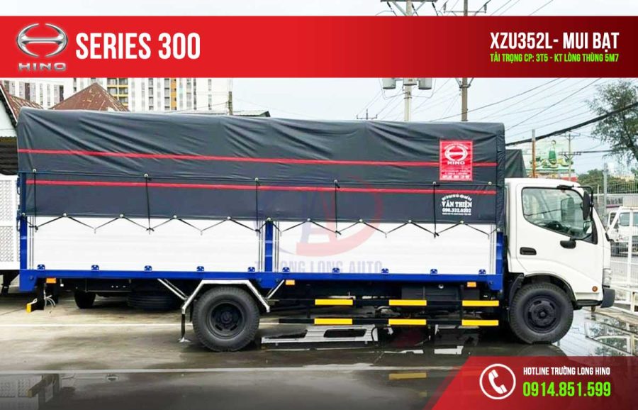 hino 3t5 xzu352l thùng mui bạt 1