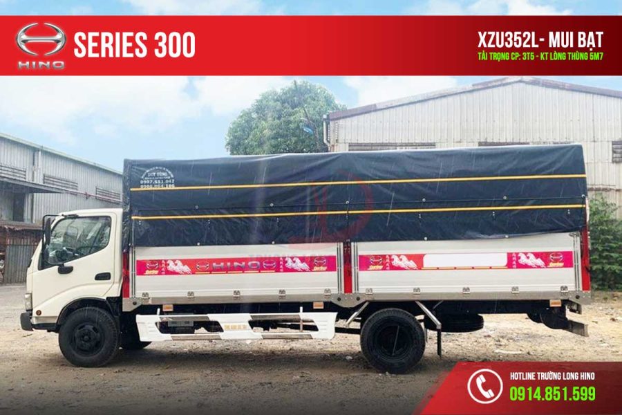 hino 3t5 xzu352l thùng mui bạt 2