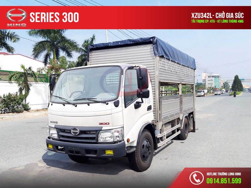hino 5 tấn xzu342l thùng chở gia súc