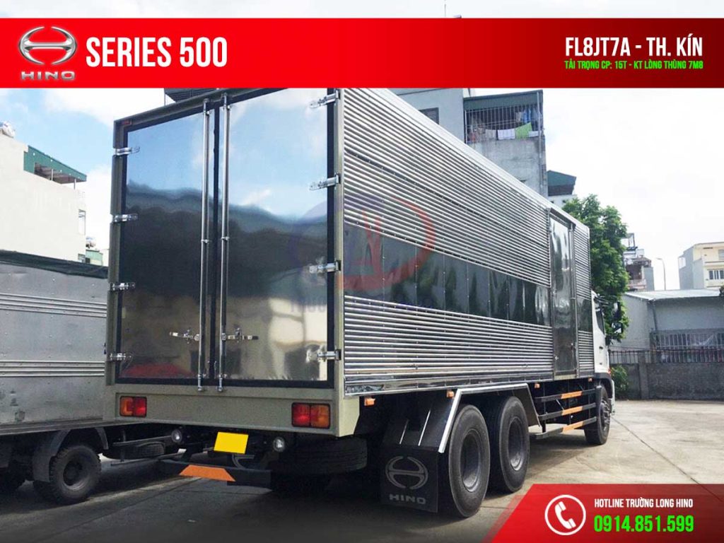 hino fl8jt7a 15 tấn thùng kín