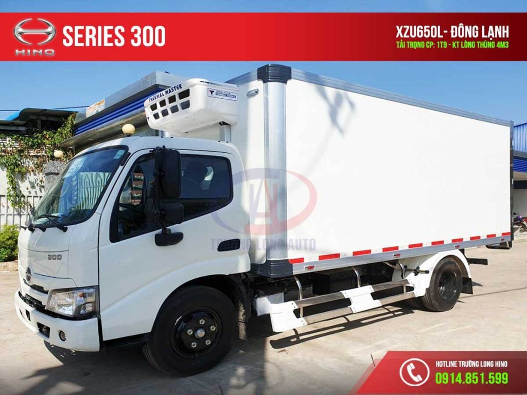 hino xzu650 1.9 tấn thùng đông lạnh