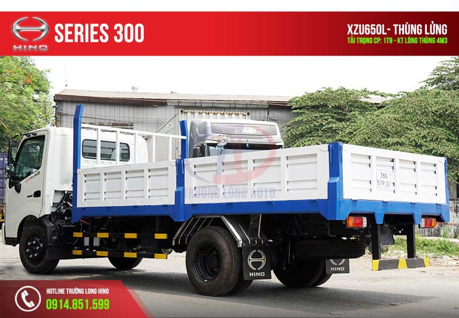 hino xzu650l 1.9 tấn thùng lửng 3