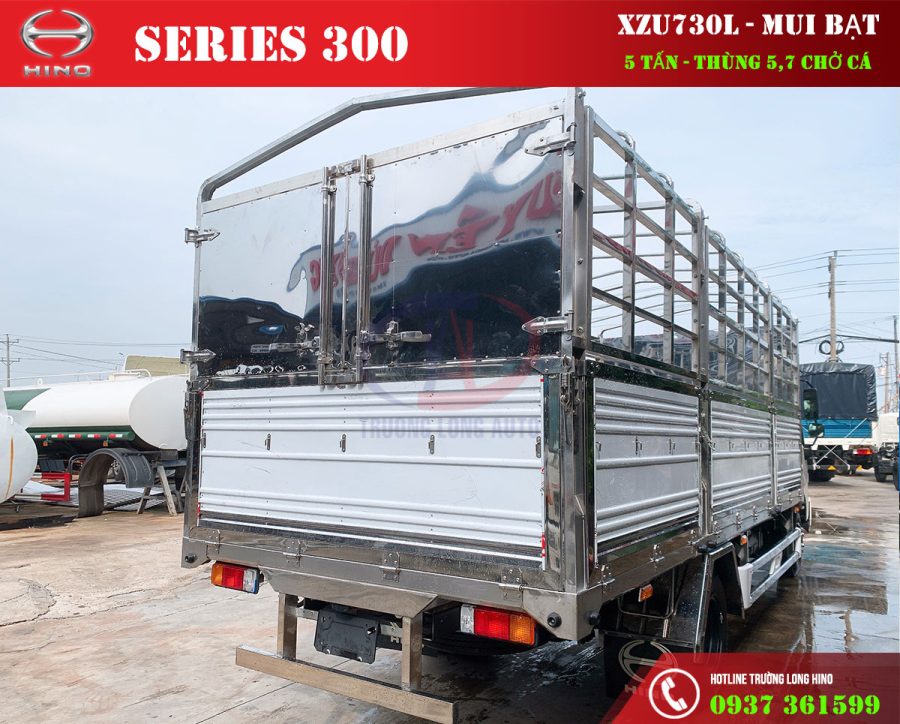 hino xzu730l 5 tấn mui bạt inox chở cá 3