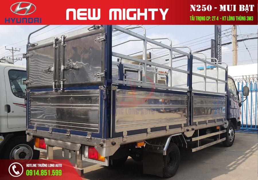 hyundai newmighty n250 2.4 tấn mui bạt