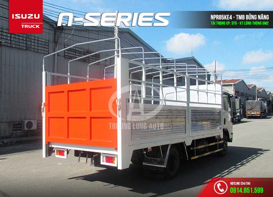 isuzu npr85ke4 thùng mui bạt bửng nâng