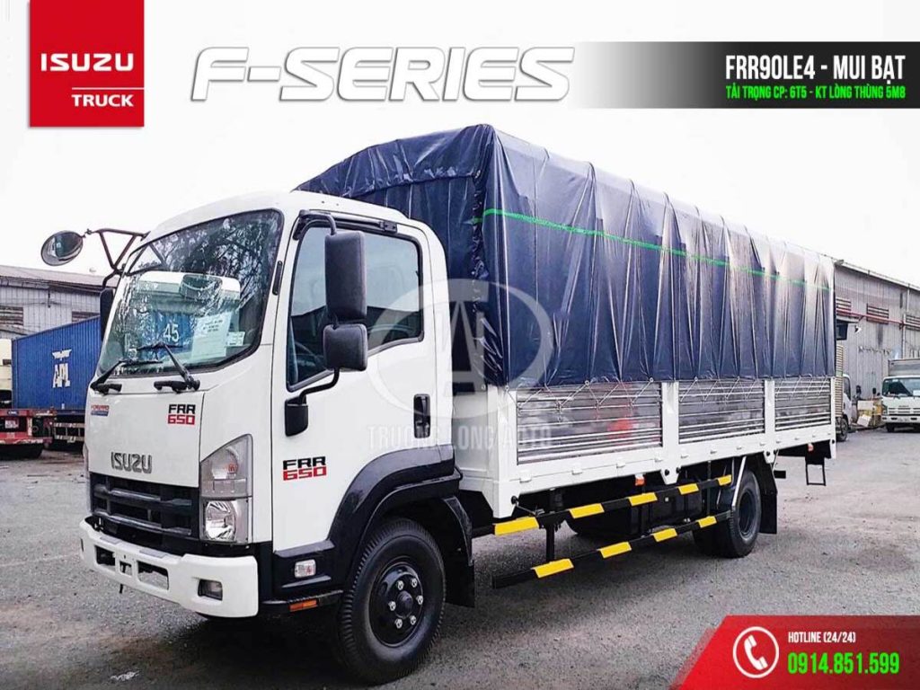 isuzu frr90le4 6t5 thùng mui bạt