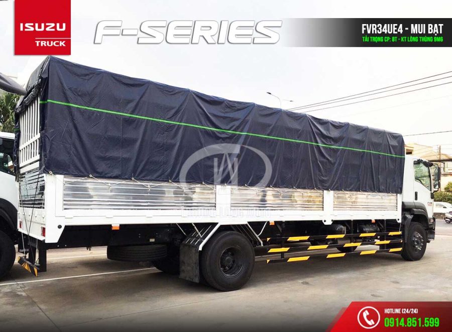 isuzu fvr34ue4 80 tấn thùng mui bạt