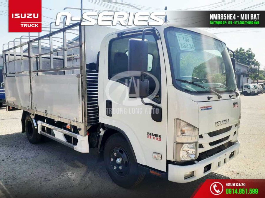 isuzu nmr85he4 1.9 tấn thùng mui bạt