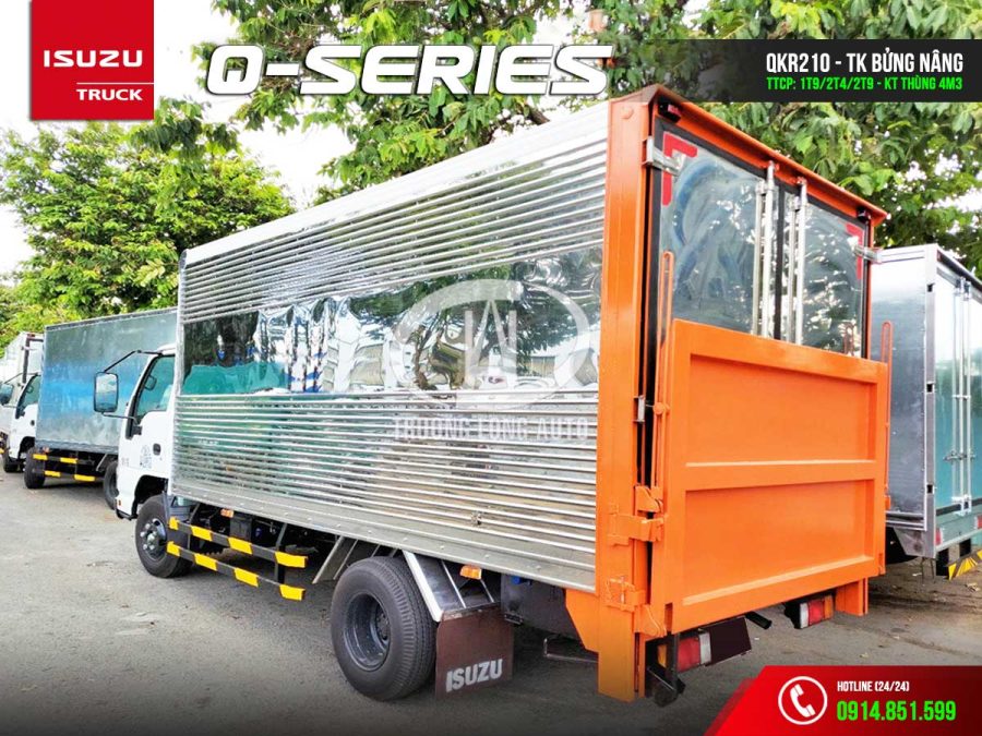 isuzu qkr210 1t9 2t4 2t9 thùng kín bửng nâng