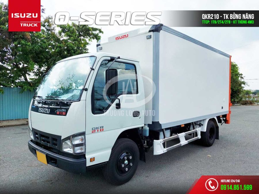isuzu qkr210 1t9 2t4 2t9 thùng kín bửng nâng