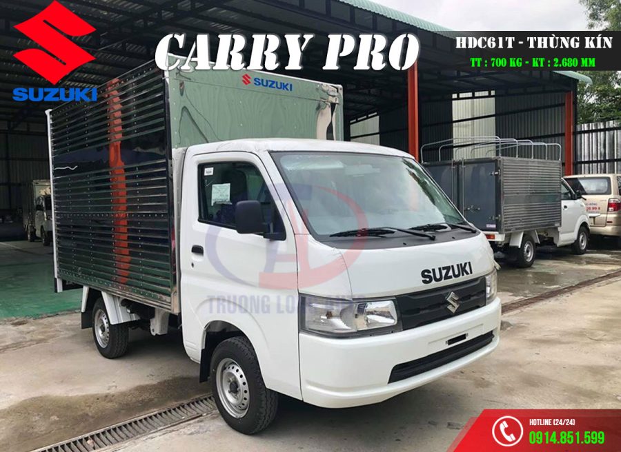 suzuki carry pro hdc61t 700kg thùng kín