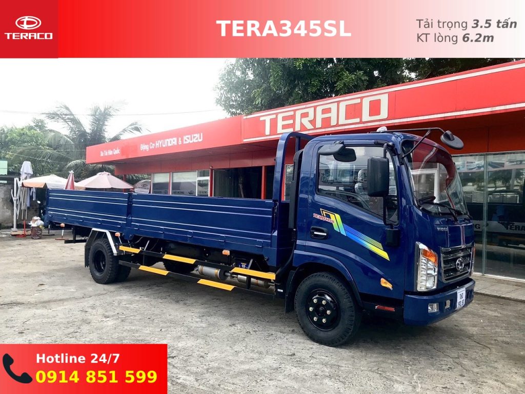 teraco tera 345sl thùng lửng 6m2