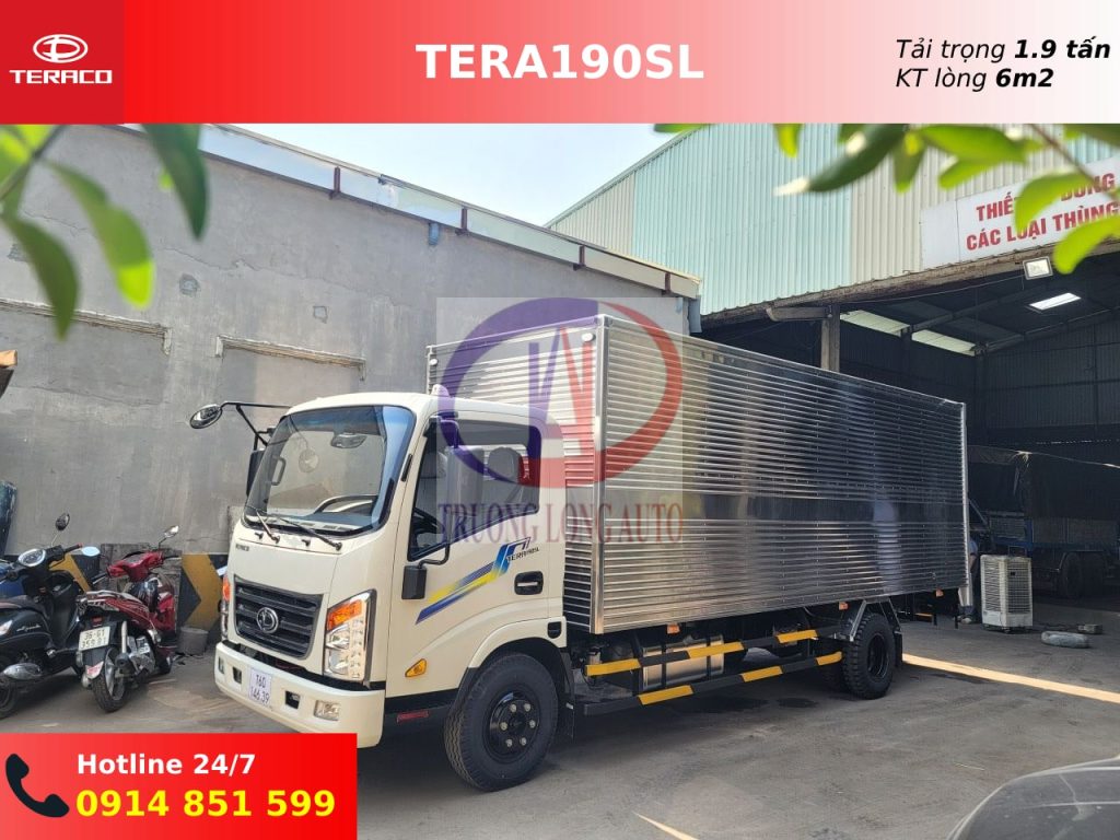 teraco tera190sl 1t9 thùng kín dài 6m2