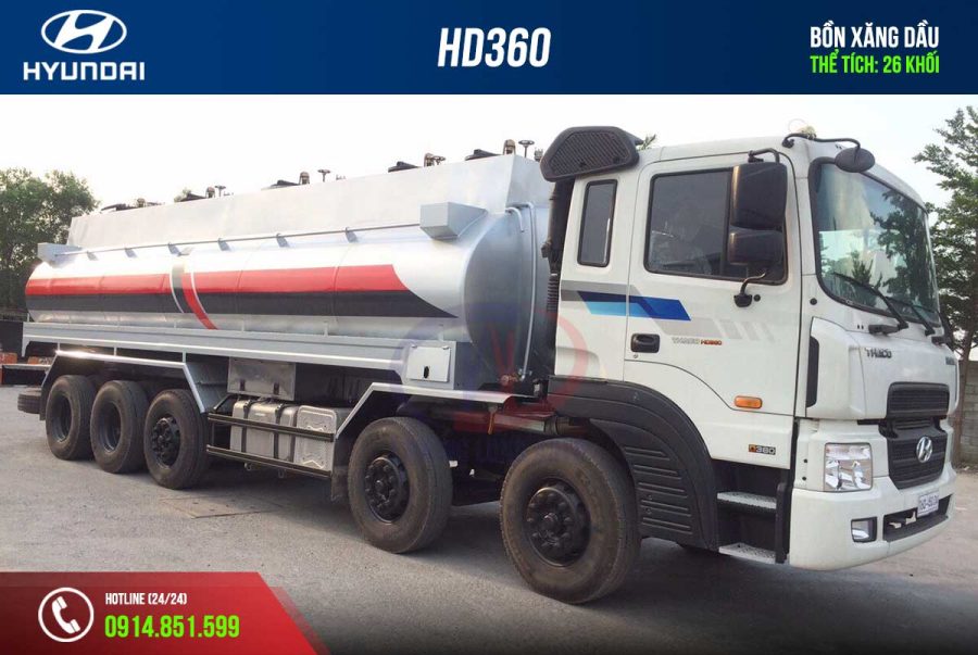 Xe bồn chở xăng dầu 26m3 Hyundai HD320