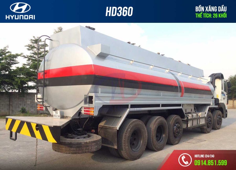 Xe bồn chở xăng dầu 26 khối Hyundai HD360