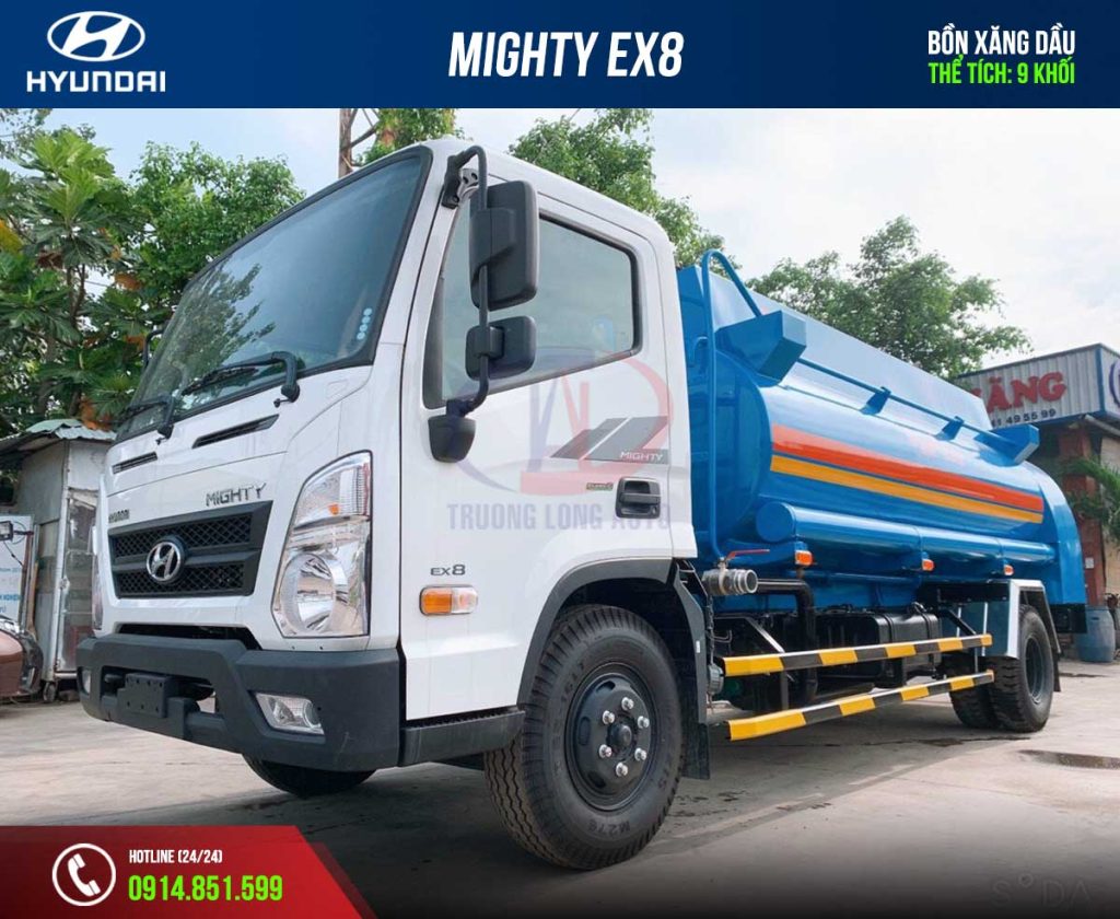 Xe bồn chở xăng dầu 9m3 khối Hyundai EX8