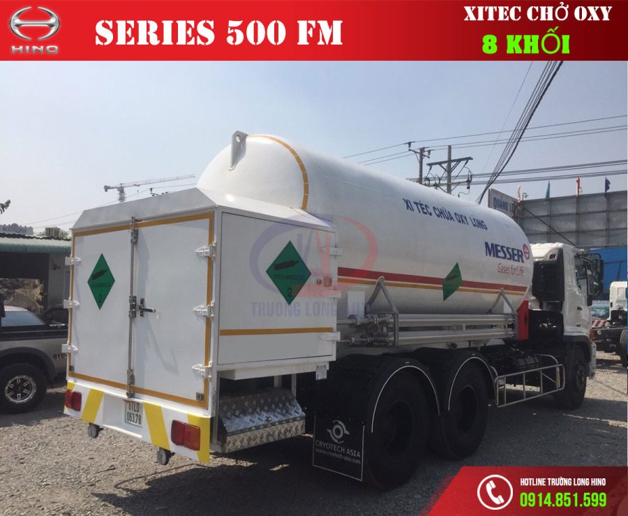 xe hino fm bồn 8 khối chở oxy