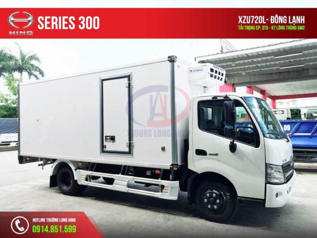 hino 3t5 xzu720l thùng đông lạnh