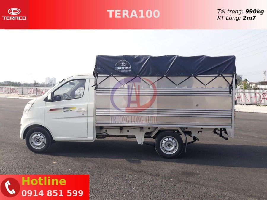 xe tải teraco tera 100 thùng mui bạt