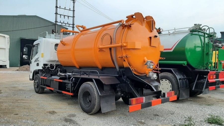 xe bồn hút chất thải hyundai ex8 6 khối