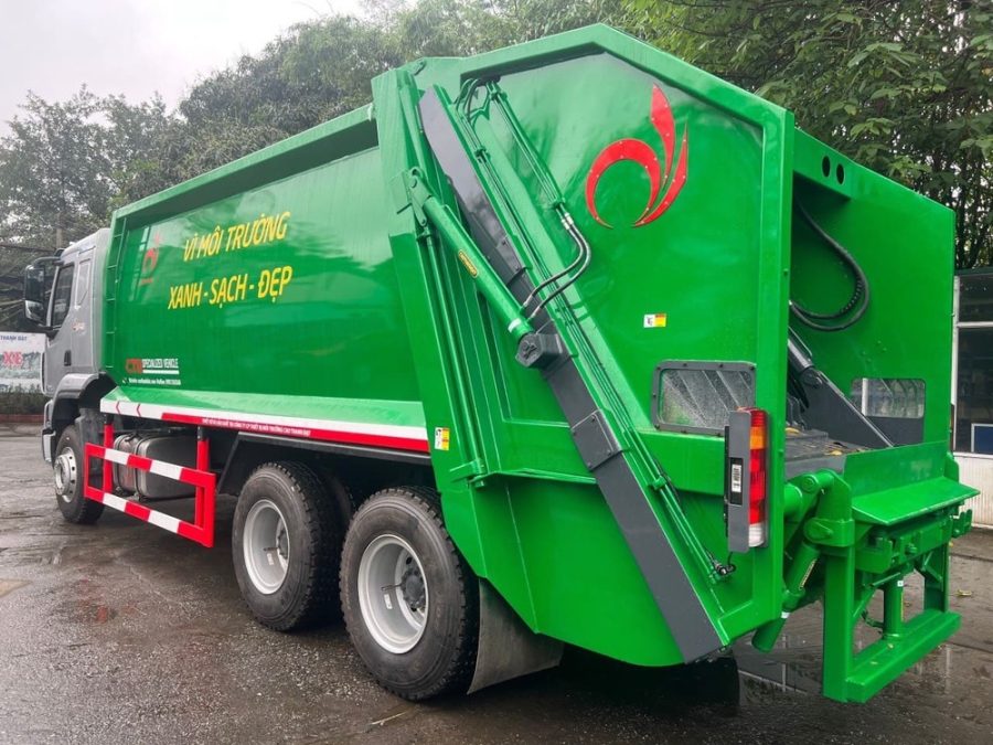 xe ép rác 14 khối chenglong h5 3 chân