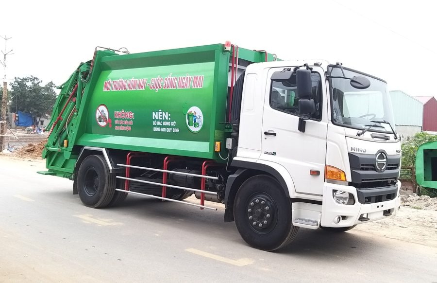 Xe ép rác Hino FGJJ7a thùng chở rác 14 khối