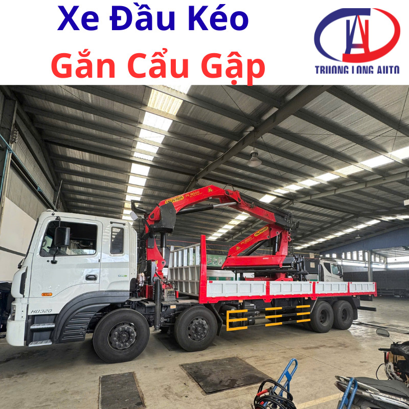 Xe Đầu Kéo Gắn Cẩu Gập