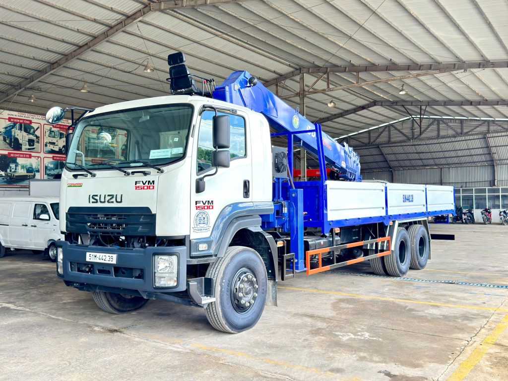 Thông số kỹ thuật xe tải Isuzu FVM 1500 Euro 5 gắn cẩu Dongyang SS2037 – 8 tấn, 7 khúc