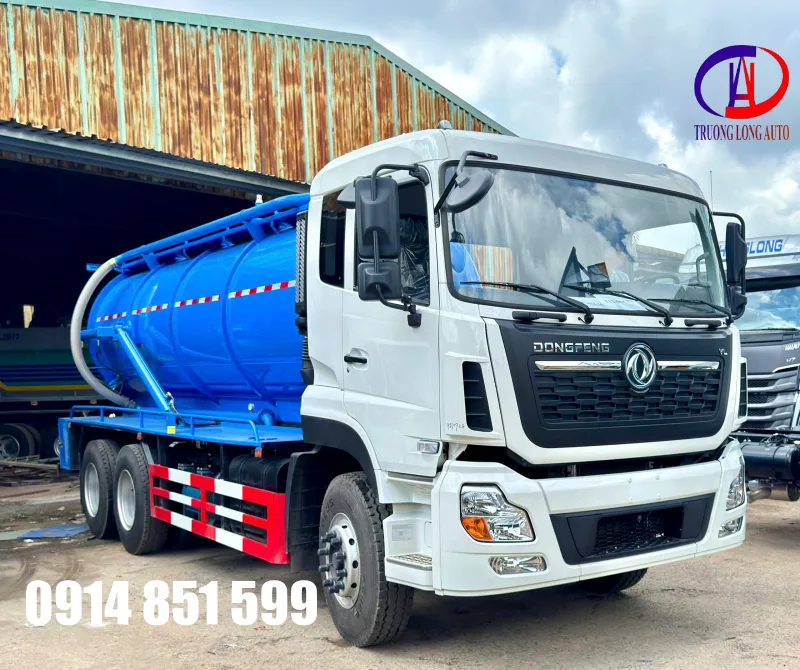 Tổng quan về xe bồn hút chất thải Dongfeng 3 chân 13 khối