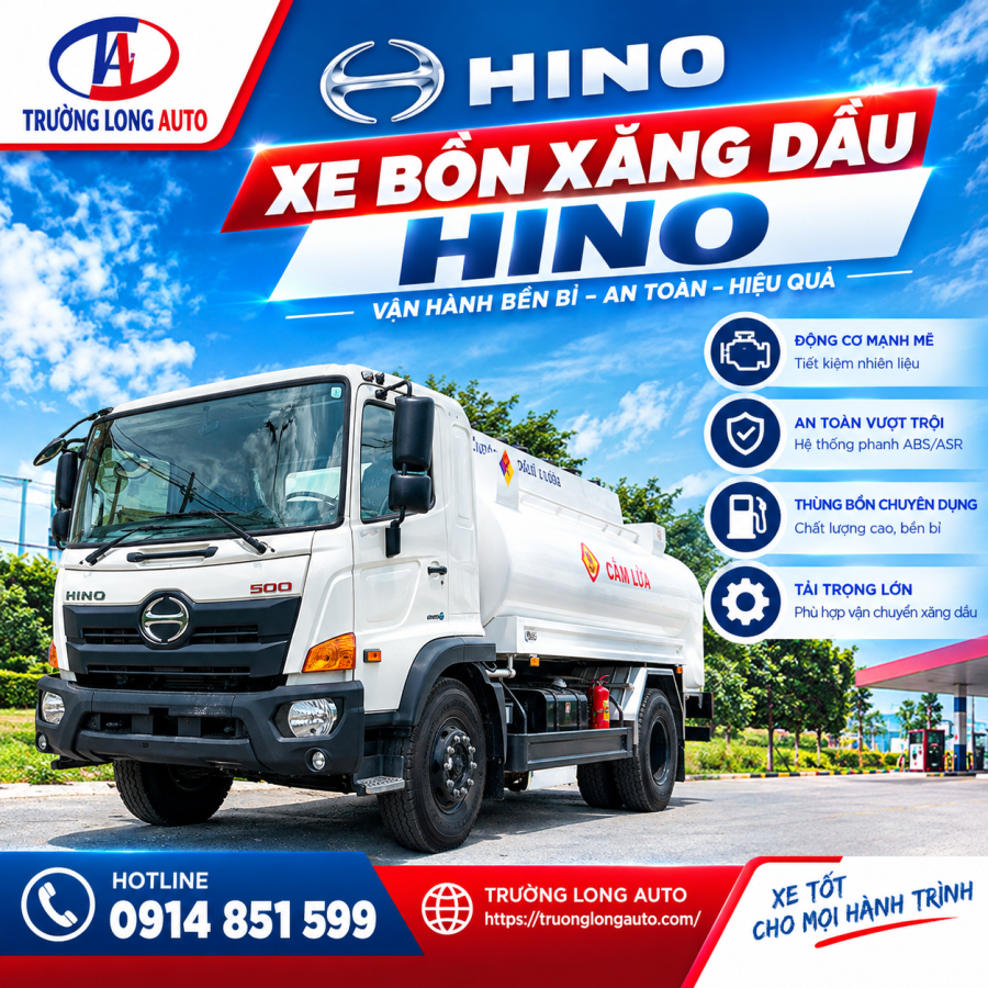 Xe Hino Bồn Xăng Dầu