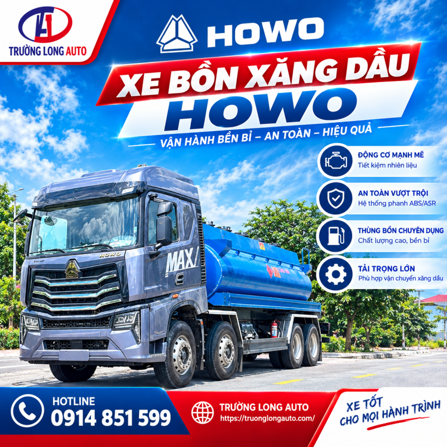 Xe Howo Bồn Xăng Dầu