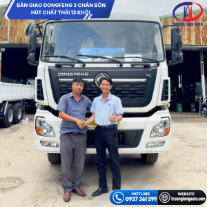 Bàn Giao Dongfeng 3 Chân Bồn Hút Chất Thải 13 Khối Cho CTY TNHH Môi Trường Việt Long Phát