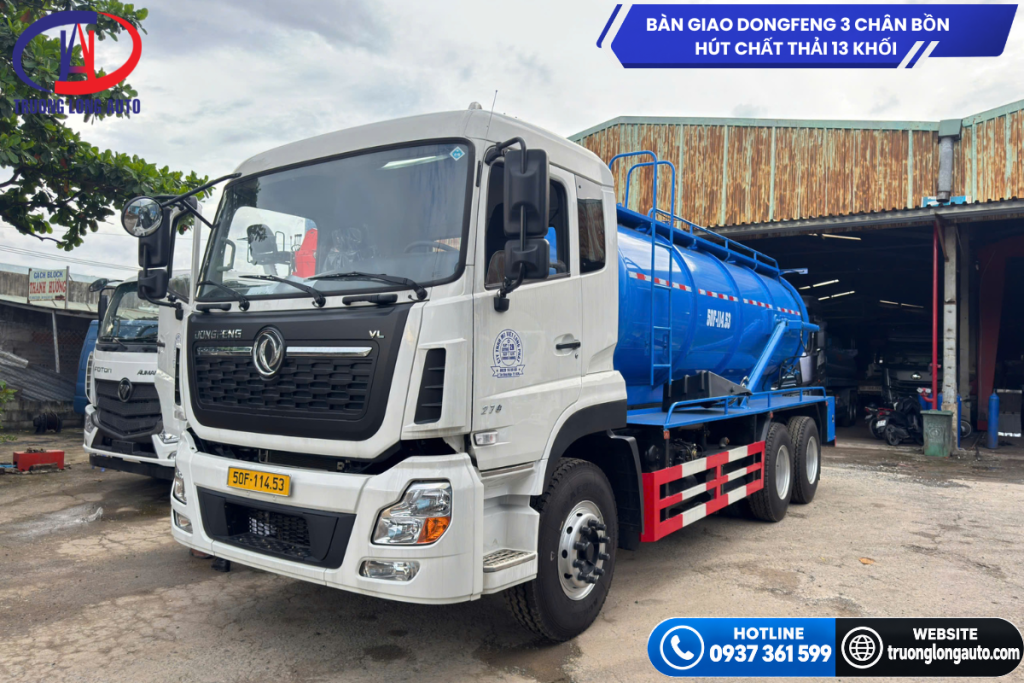 Điểm nổi bật của Dongfeng 3 chân hút chất thải 13 khối