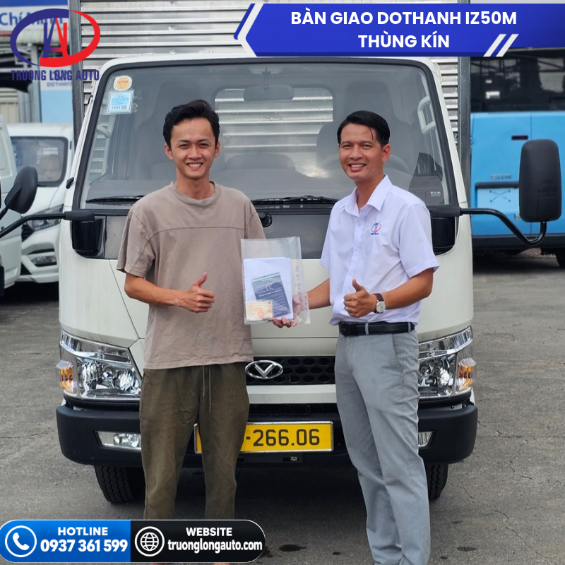 Bàn Giao Xe Dothanh IZ50M Thùng Kín Cho CTY TNHH TMDV XNK Đức Hiếu