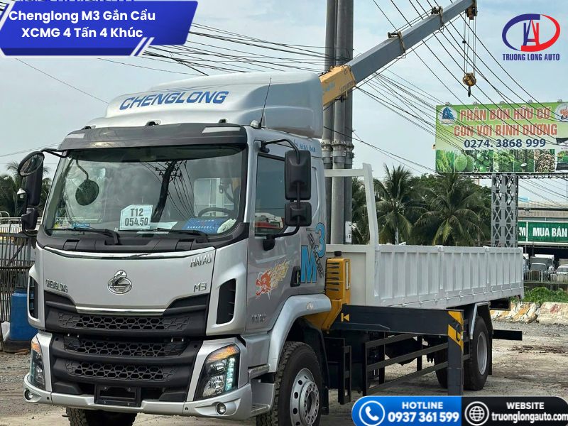 Tổng quan về Chenglong M3 gắn cẩu XCMG 4 tấn 4 khúc