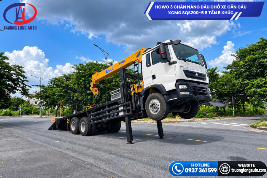 Cẩu XCMG SQS200-5 8 tấn 5 khúc hỗ trợ nâng hạ linh hoạt