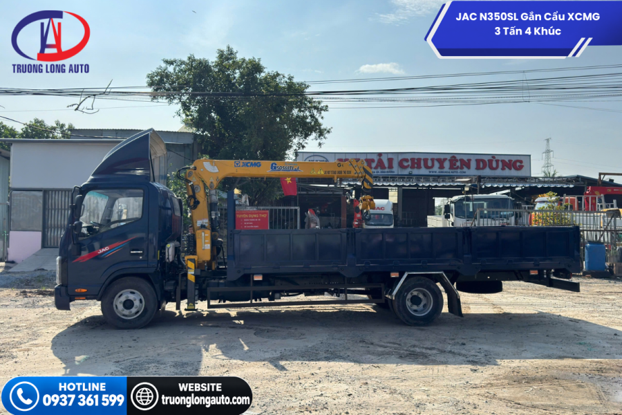 Giới thiệu về JAC N350SL gắn cẩu XCMG 3 tấn 4 khúc
