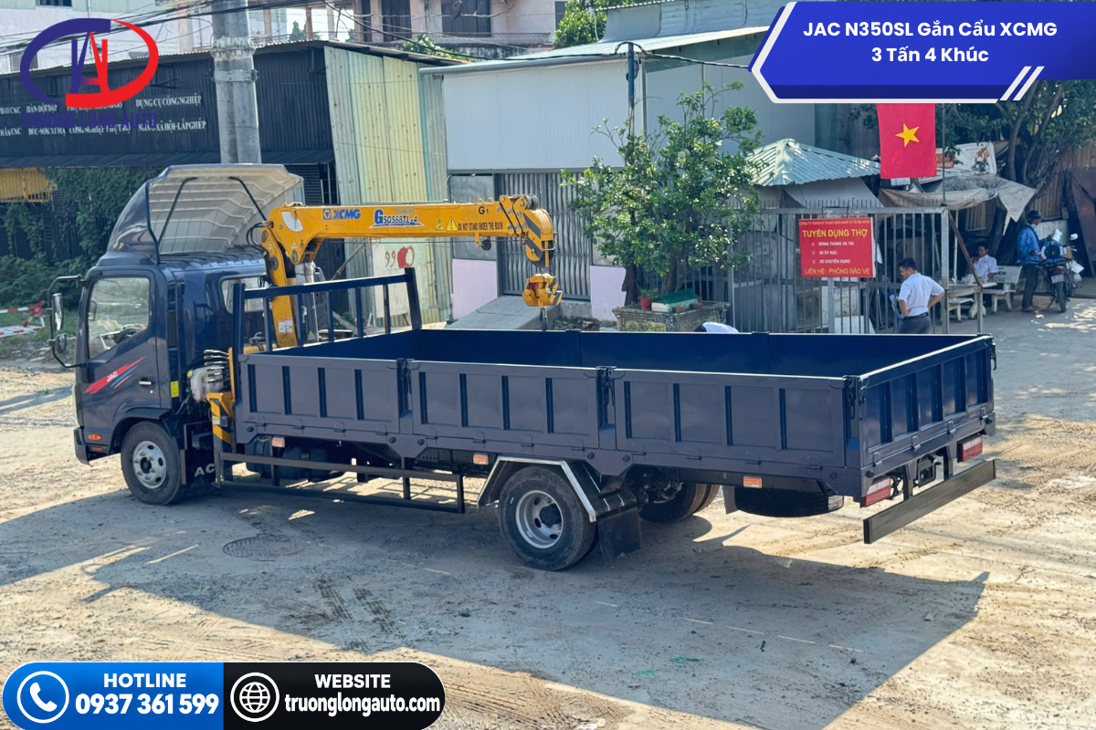 jac-n350sl-gan-cau-xcmg-3-tan-4-khuc-5 Quy cách thùng lửng 5.6m cùng sắt xi chịu lực vặn xoắn cao
