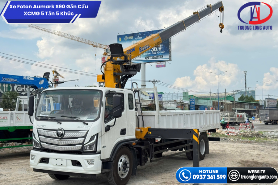 Giới thiệu về Foton Aumark S90 gắn cẩu XCMG 5 tấn 5 khúc